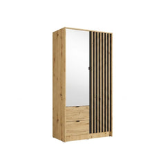 Katania Hinged Door Wardrobe 102cm in Oak Artisan, image 2