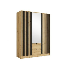 Katania Hinged Door Wardrobe 151cm in Oak Artisan, image 3