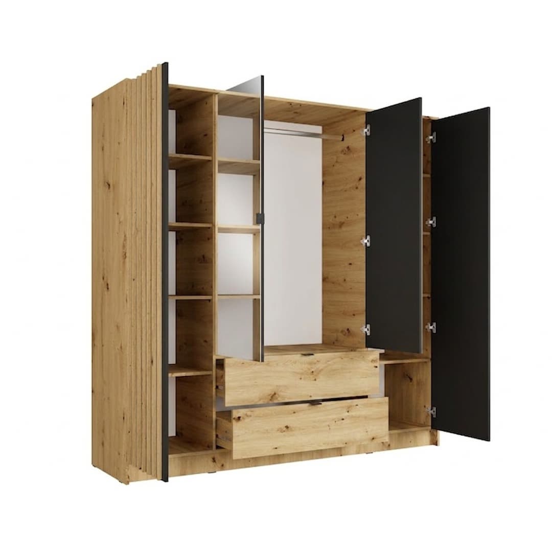 Katania Hinged Door Wardrobe 200cm, image 5