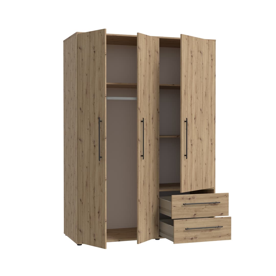 Mokkaris Hinged Door Wardrobe 144cm, image 19