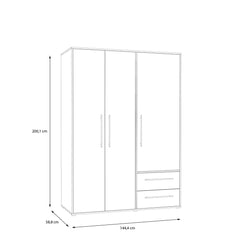 Mokkaris Hinged Door Wardrobe 144cm, image 22