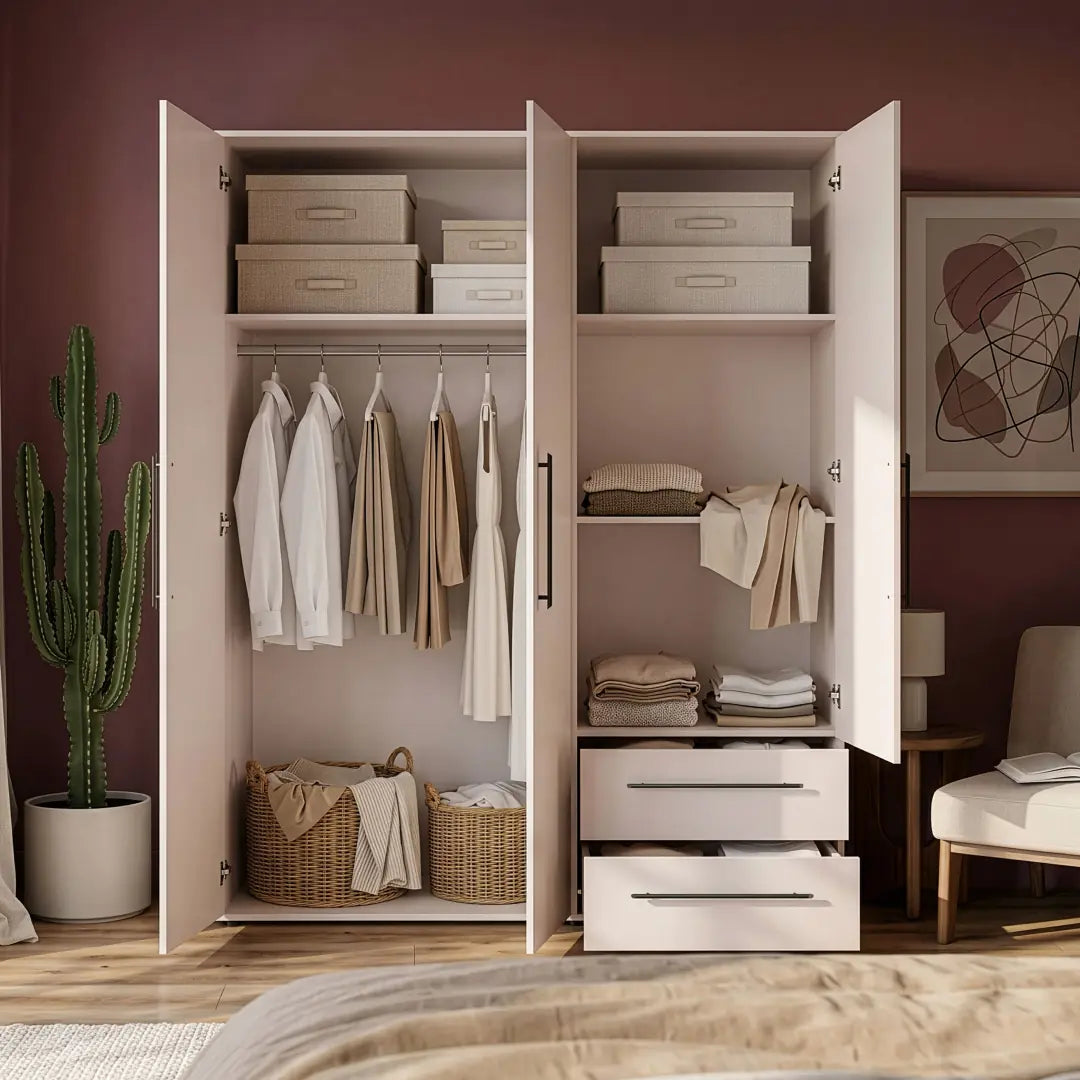 Mokkaris Hinged Door Wardrobe 144cm, image 25