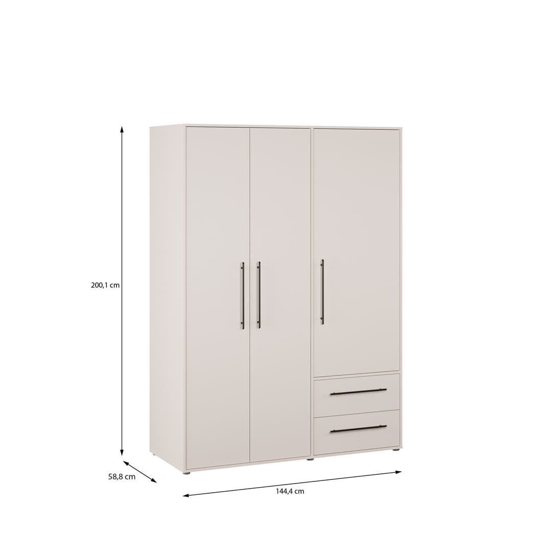 Mokkaris Hinged Door Wardrobe 144cm, image 31
