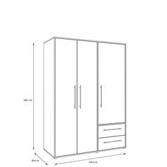 Mokkaris Hinged Door Wardrobe 144cm, image 33