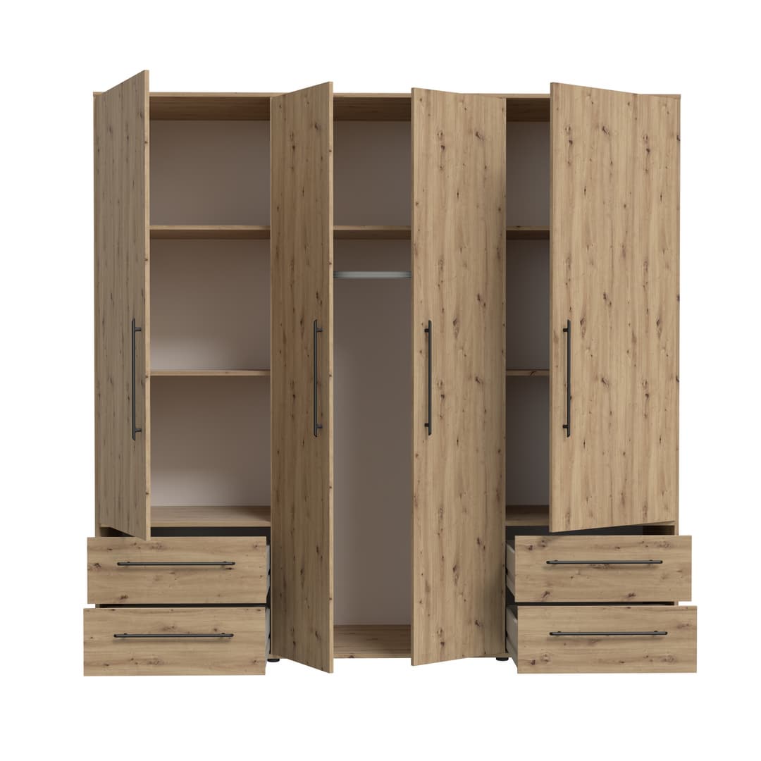 Mokkaris Hinged Door Wardrobe 206cm, image 21
