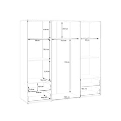Mokkaris Hinged Door Wardrobe 206cm, image 33
