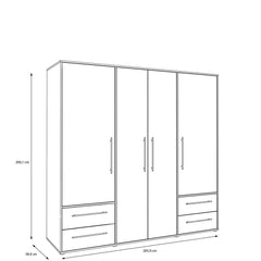 Mokkaris Hinged Door Wardrobe 206cm, image 7