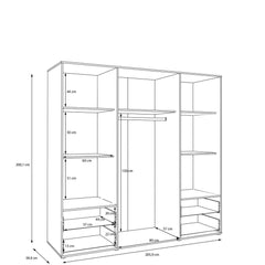 Mokkaris Hinged Door Wardrobe 206cm, image 8
