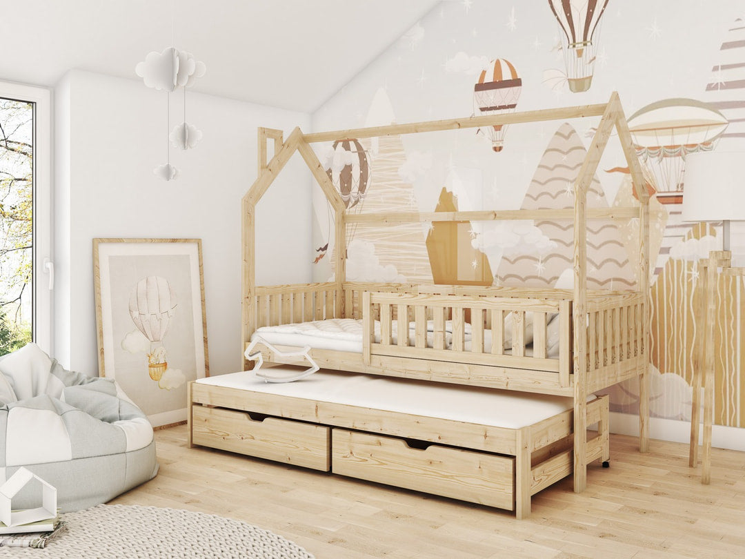 Wooden Single Bed Monkey With Trundle - product image 12