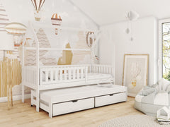 Wooden Single Bed Monkey With Trundle - product image 5