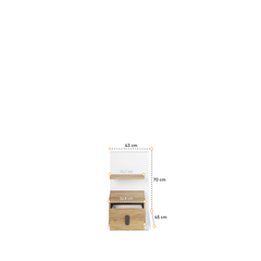 Massi MS-08 Bedside Table 43cm - product image 6