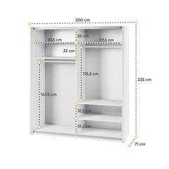 Maxi MX-04 Sliding Door Wardrobe 200cm - product image 4