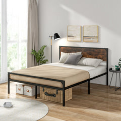 Metal Platform Bed with 9 Support Legs-King size