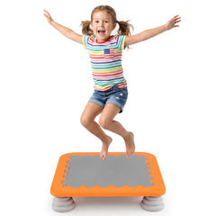 Mini Trampoline for Kids with Removable and Non-Slip Foot Pads-Orange