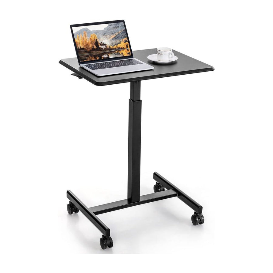 Height Adjustable Rolling Standing Desk-Black