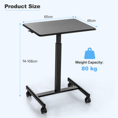 Height Adjustable Rolling Standing Desk-Black