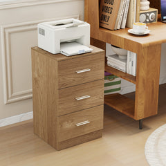 Modern Nightstand End Table with 3 Storage Drawers 2 Anti-tip Kits-Natural