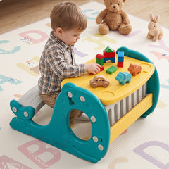 Multi-functional Convertible Kids Activity Table Set-Yellow