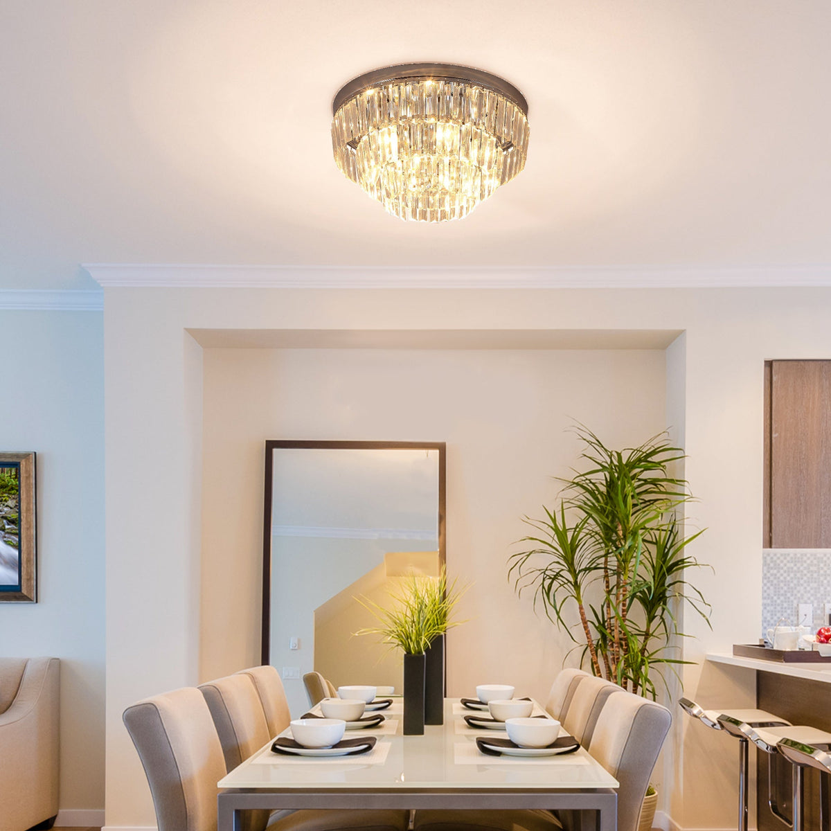 HOMCOM 122 Crystallite Ceiling Chandelier
