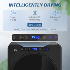 HOMCOM 4kg Compact 40-60℃ Tumble Dryer - Black