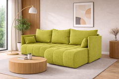 Corner Sofa Bed NESSA Lime green