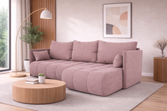 Corner Sofa Bed NESSA Old Rose
