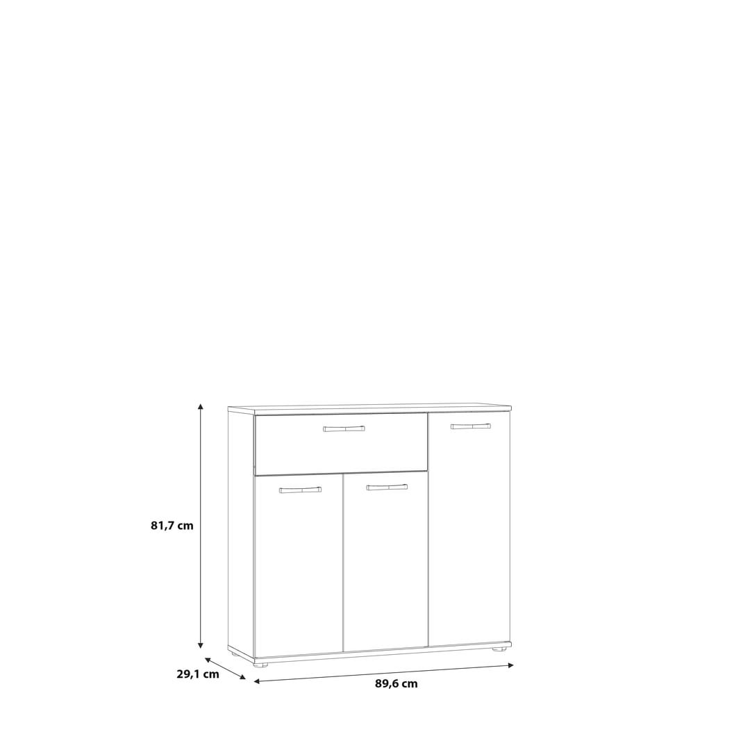 Niko Sideboard Cabinet 90cm in Oak Artisan, image 6