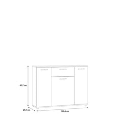 Niko Sideboard Cabinet 110cm in Oak Artisan, image 6