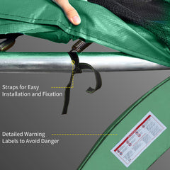 HOMCOM Trampoline Safety Pad, 8 ft-Green