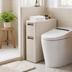 Narrow Storage Cabinet with 2/3/4 Drawers and Wheels-2 Drawers