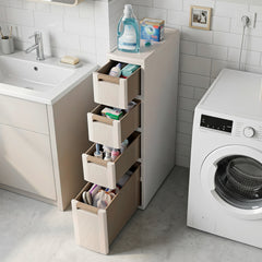Narrow Storage Cabinet with 2/3/4 Drawers and Wheels-4 Drawers