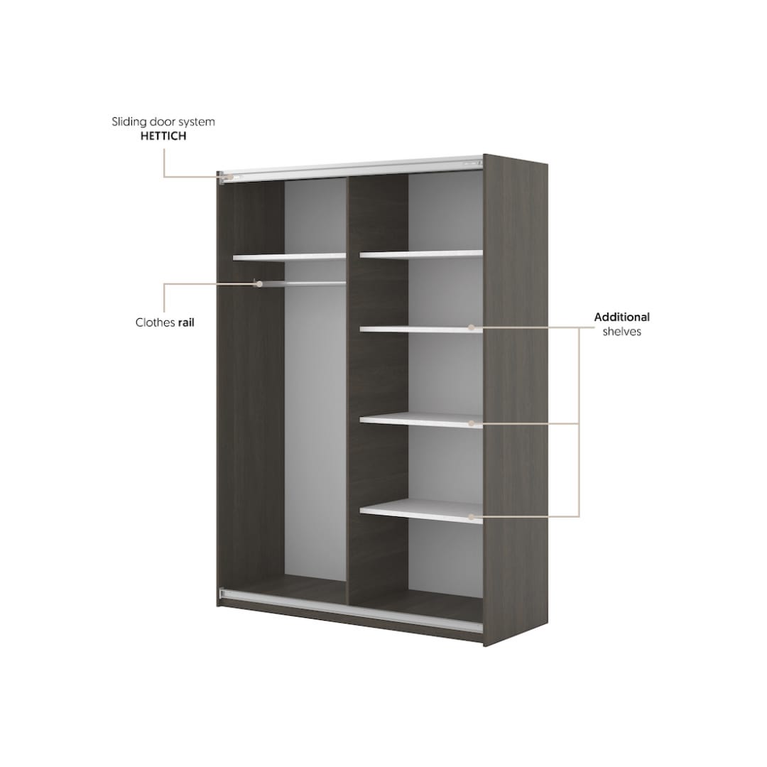 Niva Sliding Door Wardrobe 150cm - product image 4