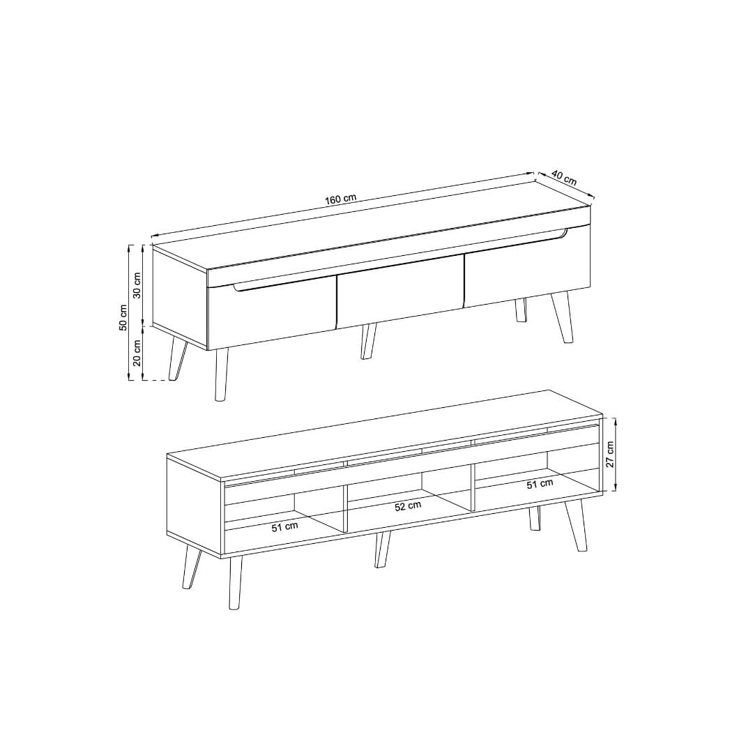Nordi Large TV Cabinet 160cm - product image 4