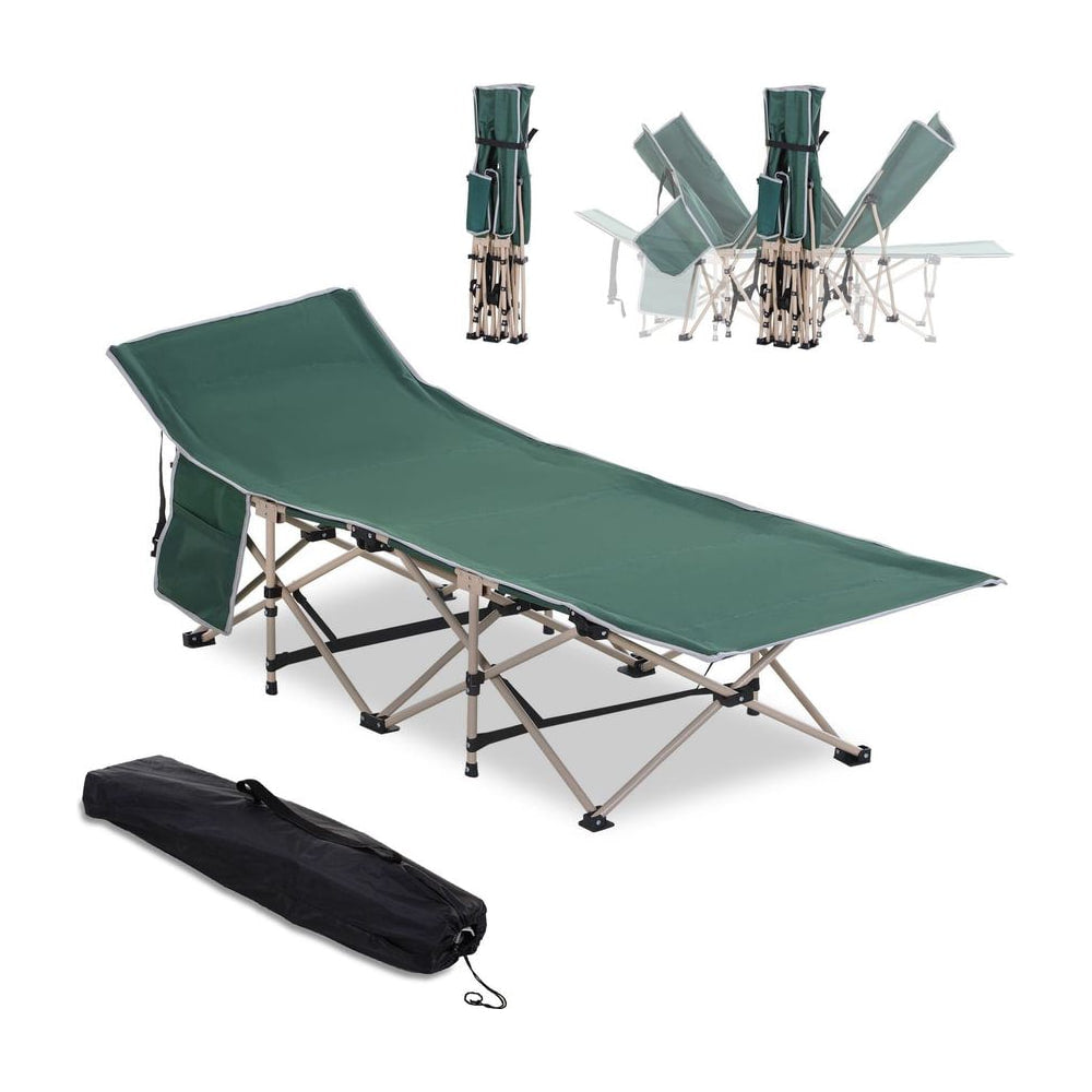 Outsunny Single Person Camping Bed in Green