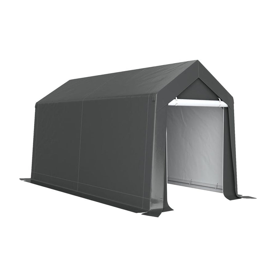 Outsunny 3.6 x 2.1m Portable Outdoor Shed, with Window - Dark Grey