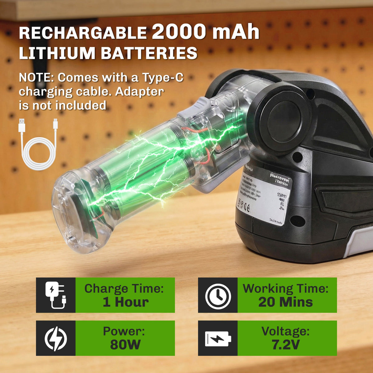 Outsunny 2-in-1 Cordless Hedge Trimmer & Grass Shear with 7.2V 2 x Rechargeable 2000mAh Batteries, 2 Changeable Blades