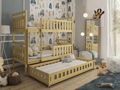 Wooden Bunk Bed Olivia With Trundle