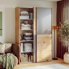Ozzula Sliding Door Wardrobe 120cm, image 24