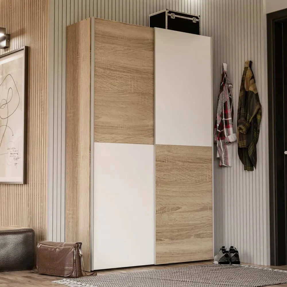 Ozzula Sliding Door Wardrobe 120cm in Oak Sonoma, image 8