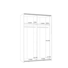 Ozzula Sliding Door Wardrobe 120cm, image 22