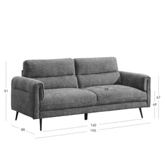 Oakmere Sofa 3 Seater Green Moss