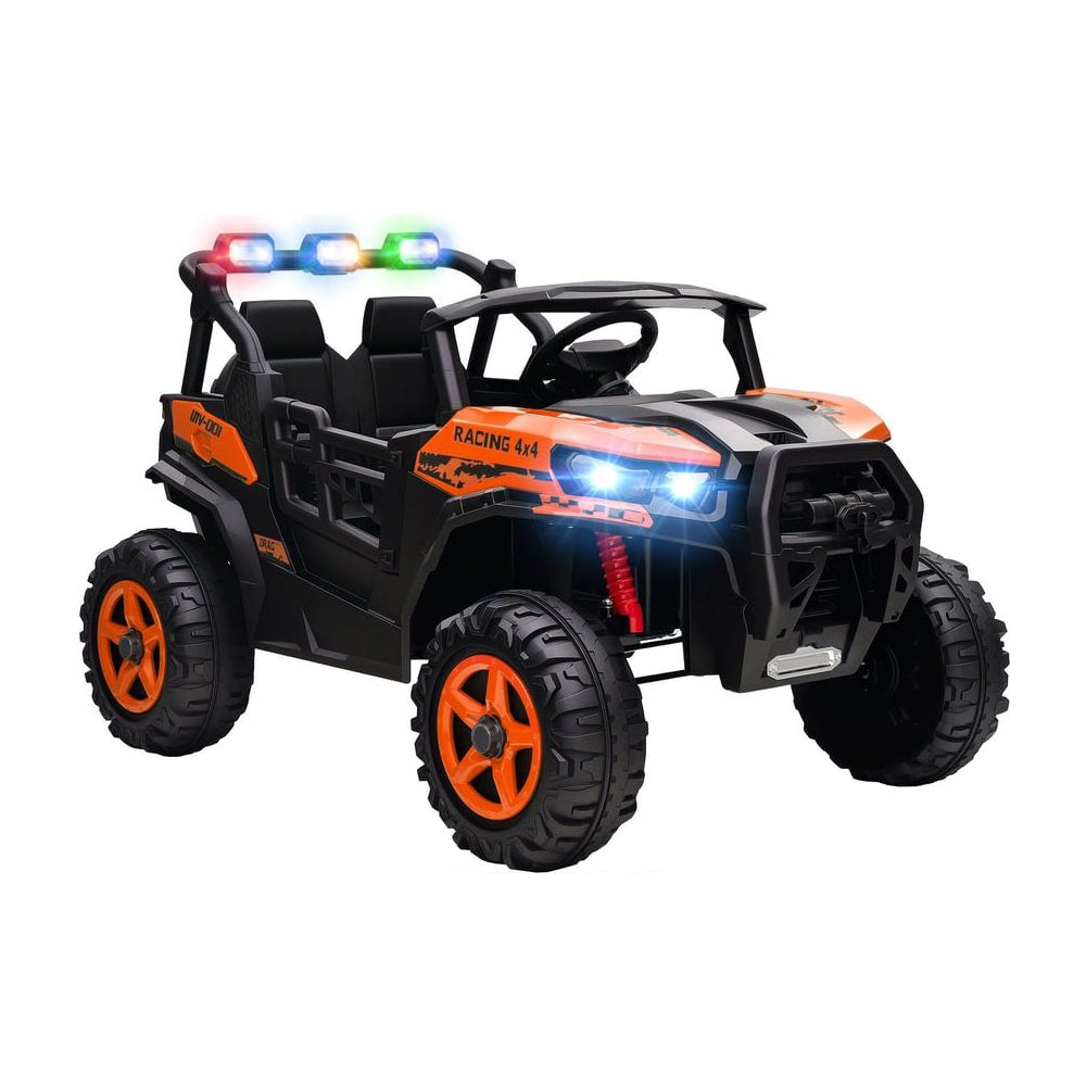 AIYAPLAY 24V Electric Ride on Car, 2-Seater Electric Car for Kids with Remote, Bluetooth, Soft Start, Suspension Spring