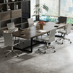 Height Adjustable Rolling High-Back Executive Chair in Grey