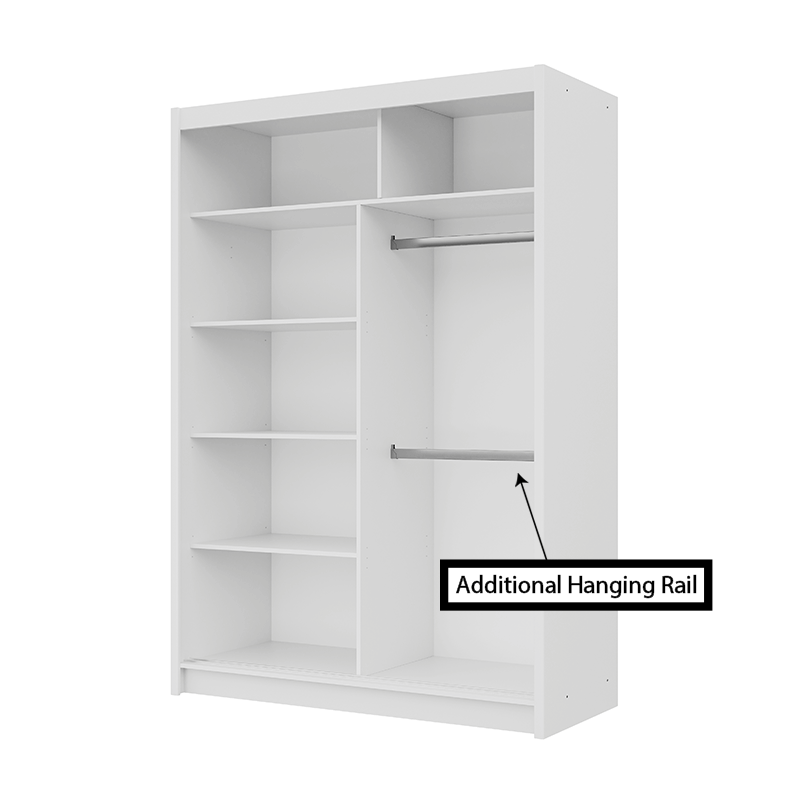 Oak Sonoma Mirrored Sliding Door Wardrobe 150cm – MAYFAIR