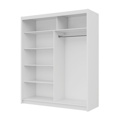 Graphite Mirrored Sliding Door Wardrobe 160cm – NORWICH