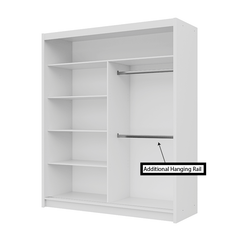 Black Mirrored Sliding Door Wardrobe 180cm – MAYFAIR