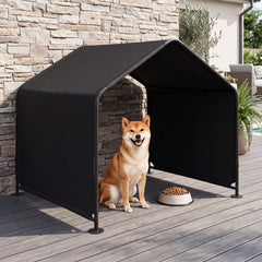 Outdoor Dog Shade Shelter for Large Medium Small Breeds Dog Tent Canopy-Black