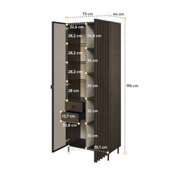 Piemonte PE-02 Tall Display Cabinet 73cm - product image 4
