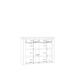 Portland Sideboard Cabinet 116cm in Oak Sand, image 5