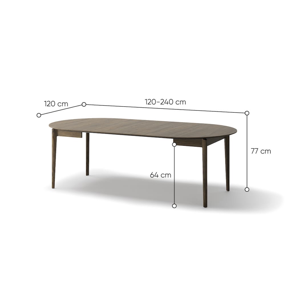 Plot PT-04 Extendable Dining Table 120cm